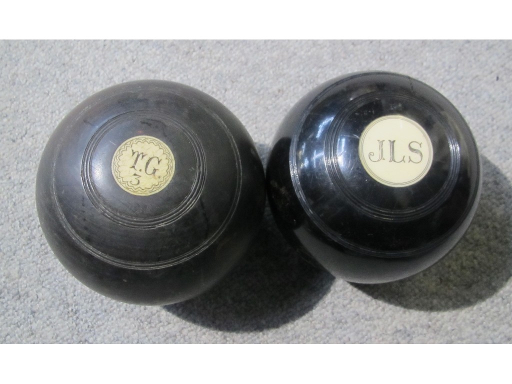 Appraisal: Lot comprising sets of lawn bowls in bags