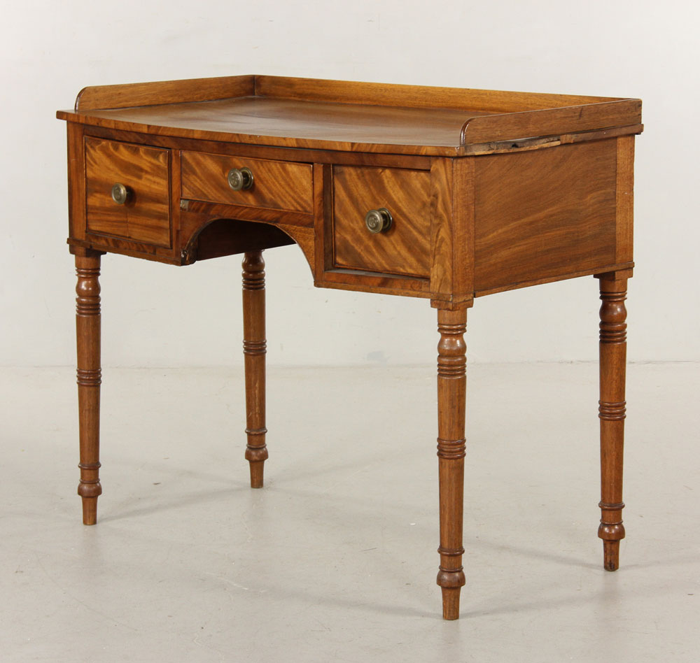 Appraisal: - English Writing Desk English writing desk three drawers h