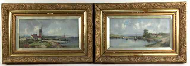 Appraisal: A Vickers Coastal Scenes a pair signed oil on canvas