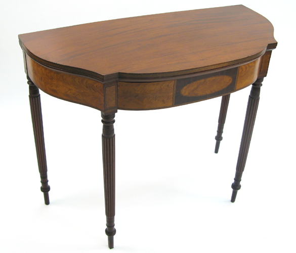 Appraisal: FEDERAL MAHOGANY CARD TABLE Boston late th early th century