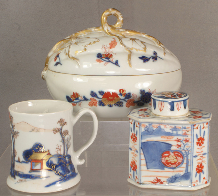 Appraisal: Chinese export porcelain Chinese Imari pcs to include melon shaped