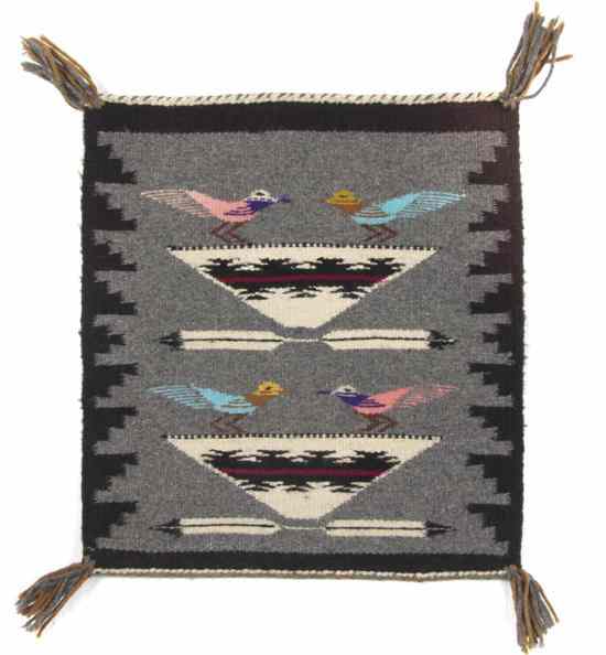 Appraisal: A Navajo Weaving Pictorial weaver Mary Nelson x inches