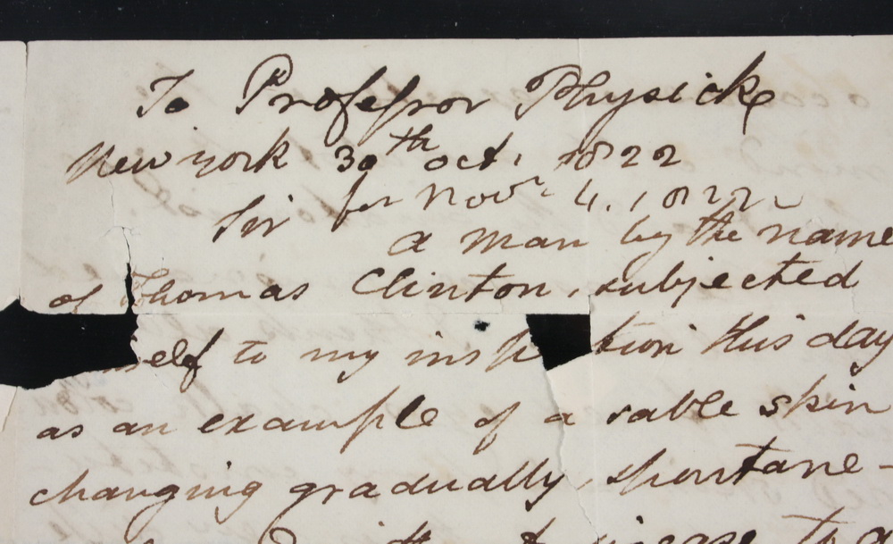 Appraisal: PHILIP SYNG PHYSICK ALS TO PHYSICK - From a doctor