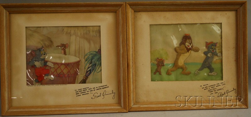 Appraisal: Metro-Goldwyn-Mayer Hanna and Barbera Studios Two Animation Cels from Tom