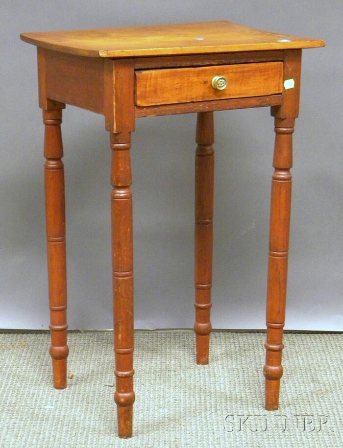 Appraisal: Late Federal Pine One-drawer Stand