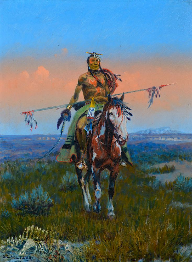 Appraisal: Olaf C Seltzer - Warrior on Horseback - The Scout