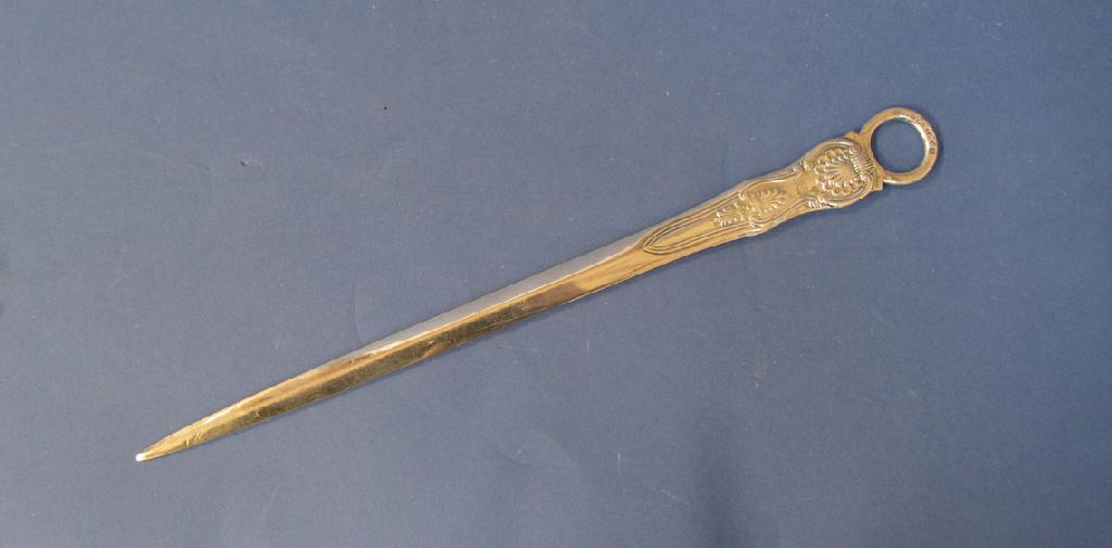 Appraisal: A PROVINCIAL MEAT SKEWER of Kings Pattern with a ring-end