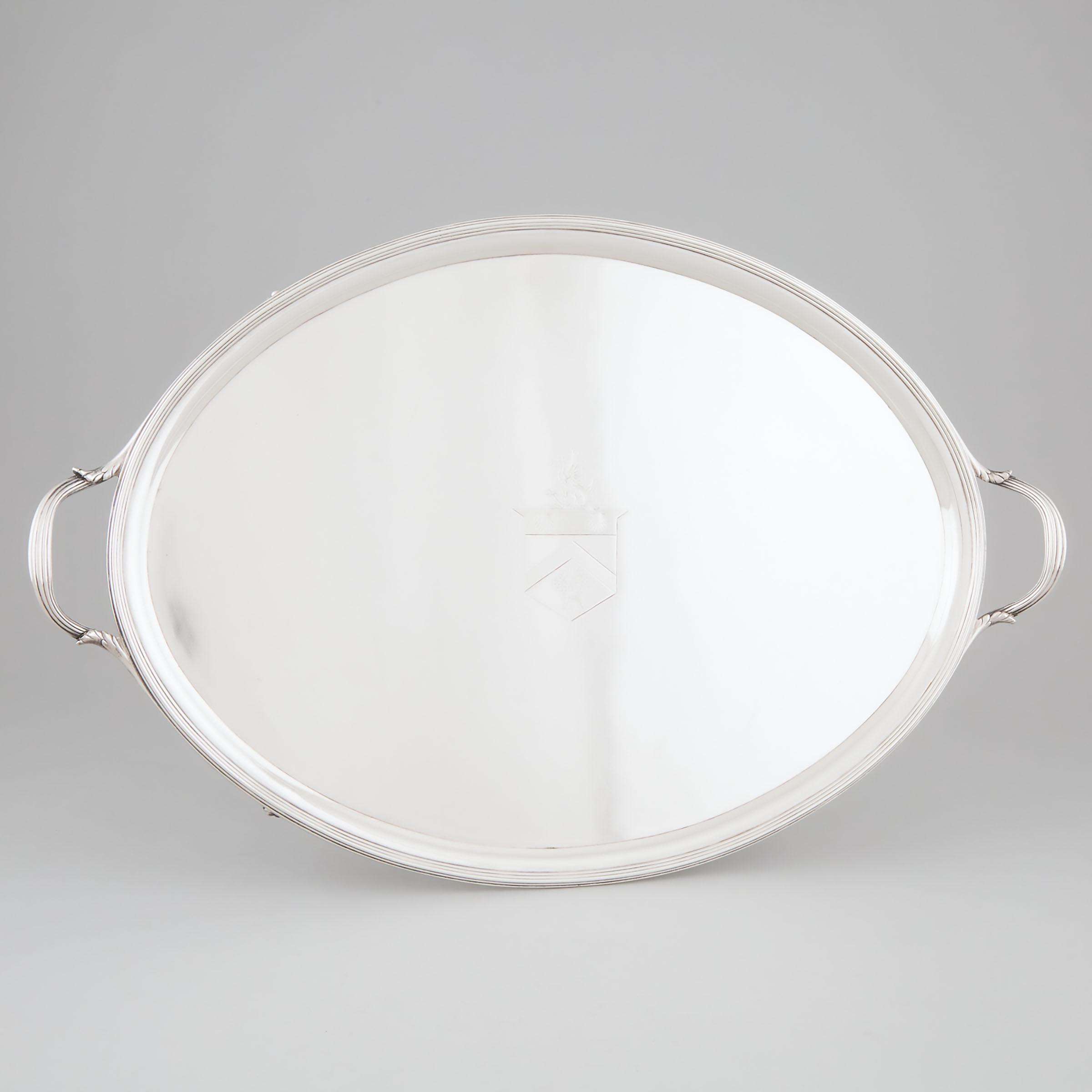 Appraisal: George III Silver Two-Handled Serving Tray William Bennett London engraved