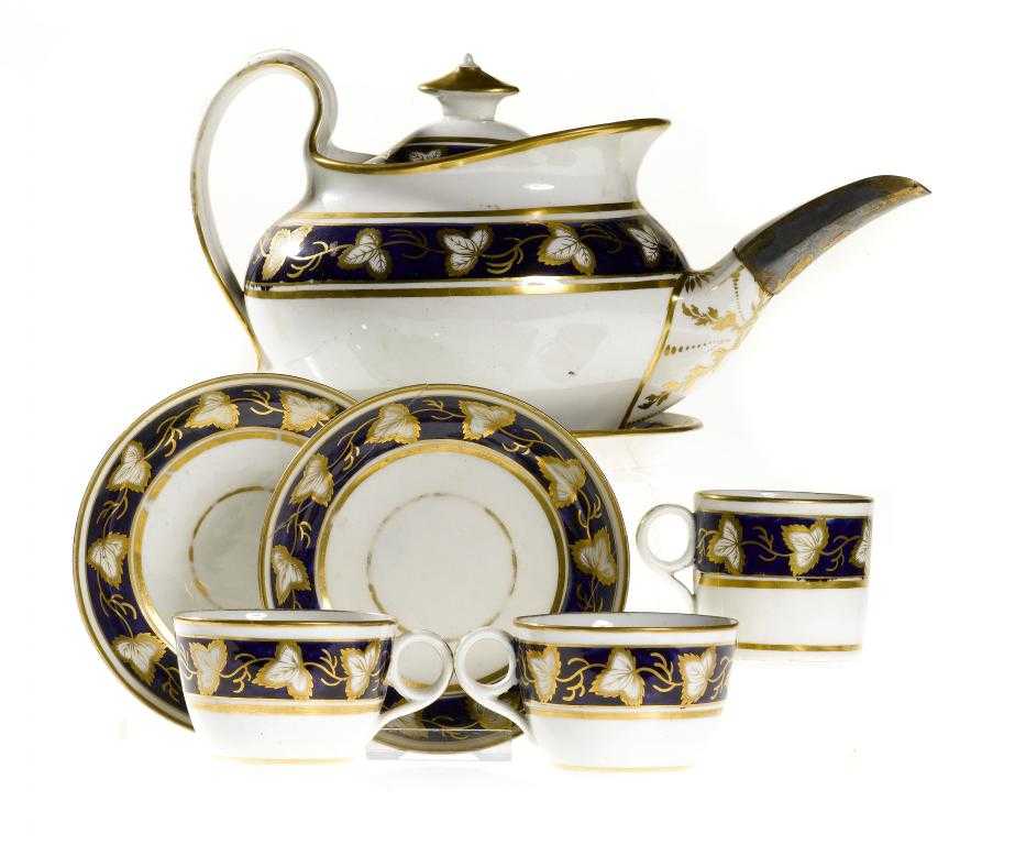 Appraisal: A NEW HALL OVAL TEAPOT COVER AND STAND TRIO AND