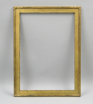 Appraisal: An Arts Crafts Carved and Gilt Frame A wide flat