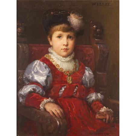 Appraisal: William Henry Lippincott American - Portrait of Willie Estimate -