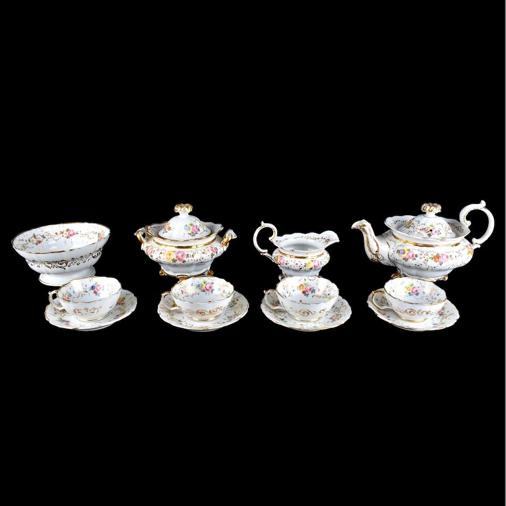 Appraisal: Eight Piece JP Porcelain Tea Set Eight Piece JP Porcelain