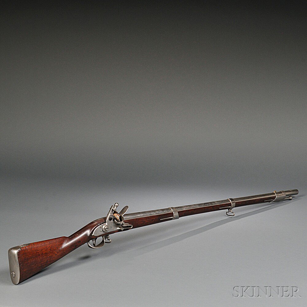 Appraisal: U S Model Springfield Musket c walnut stock with iron