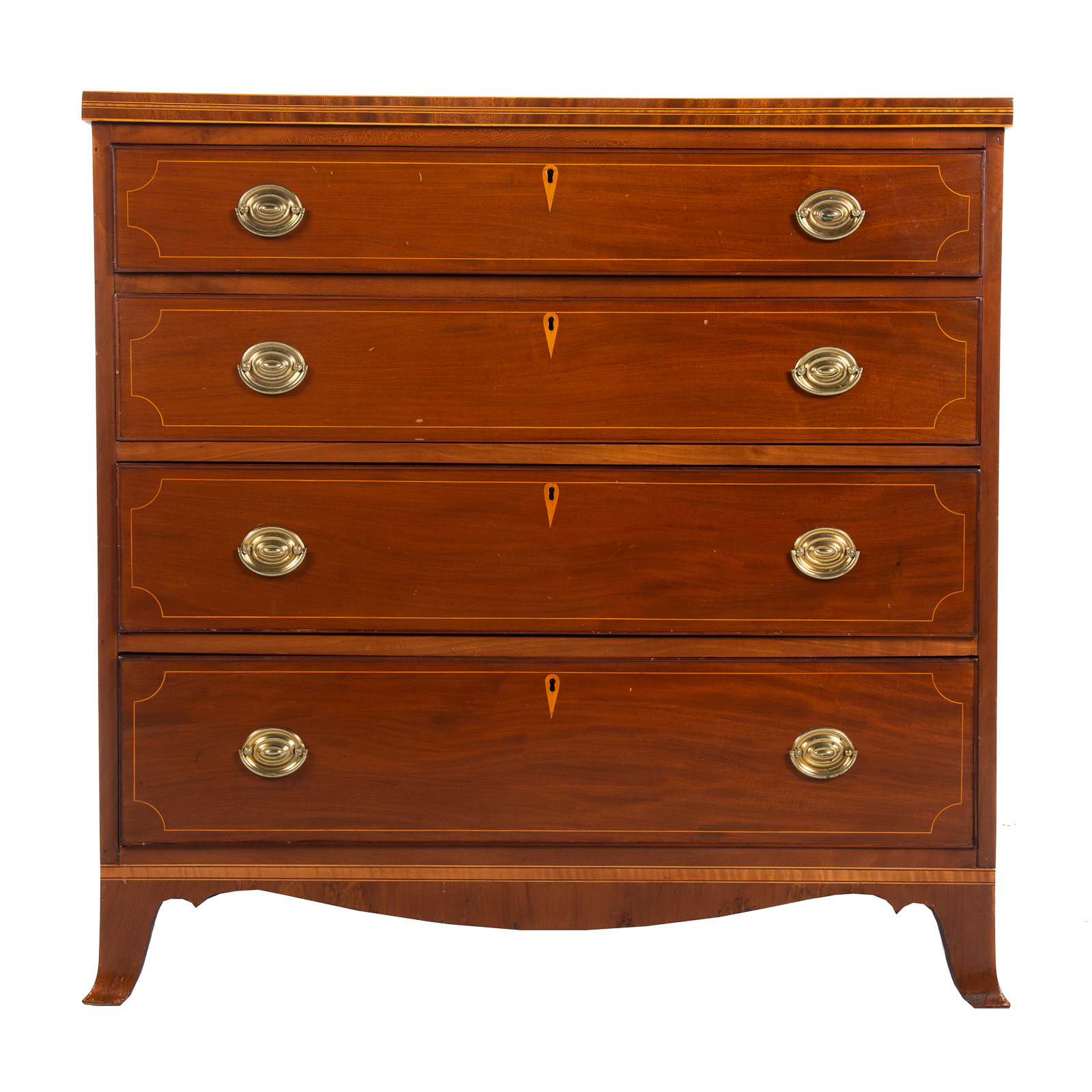 Appraisal: FEDERAL MAHOGANY INLAID CHEST OF DRAWERS Mid -Atlantic states circa