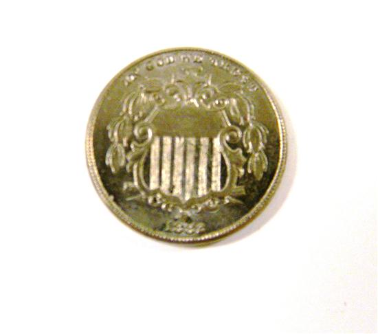 Appraisal: COINS Shield Nickel Choice Ucirculated with full cartwheel luster