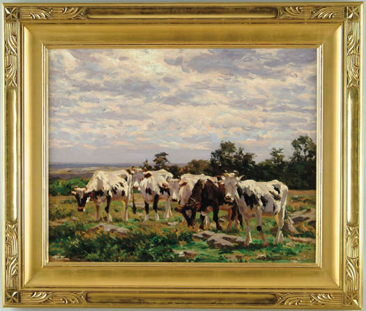 Appraisal: THOMAS ALLEN American - COWS IN A SUMMER LANDSCAPE Fine