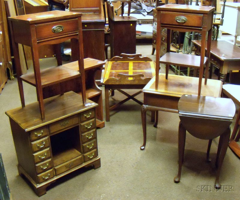 Appraisal: Seven Small Pieces of Assorted Reproduction Furniture a Thomasville inlaid