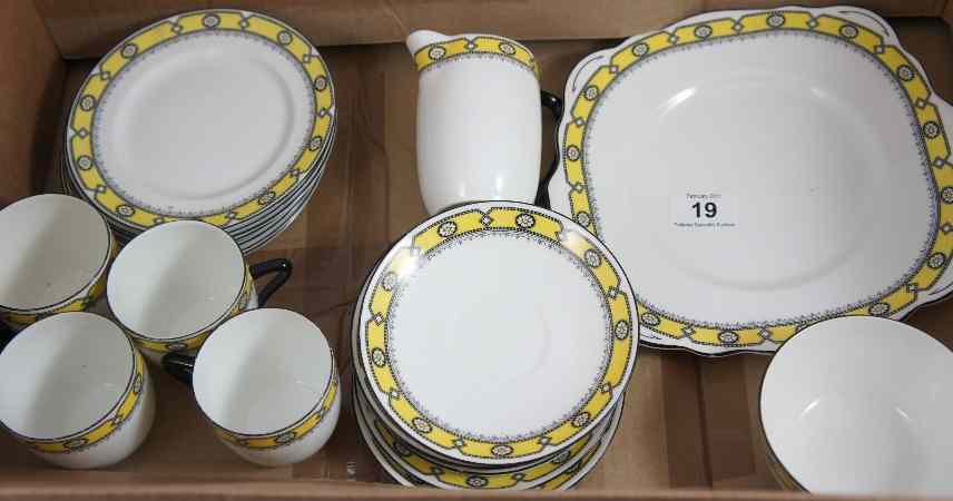 Appraisal: Tray comprising Foley China Part Tea Service x '' x