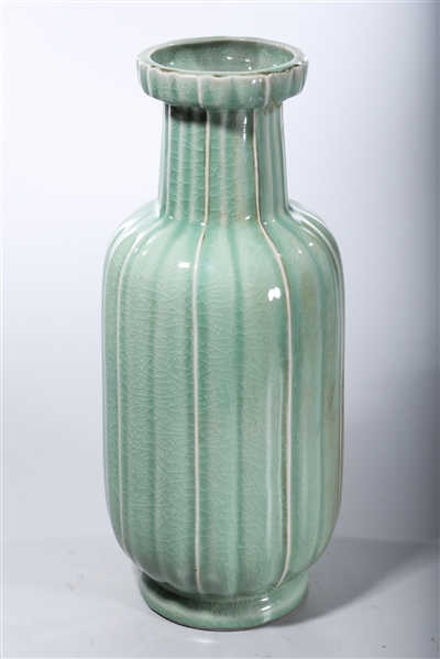 Appraisal: Chinese green crackle glazed porcelain vase x approx