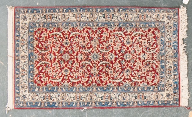 Appraisal: Fine Nain rug Iran circa approx x