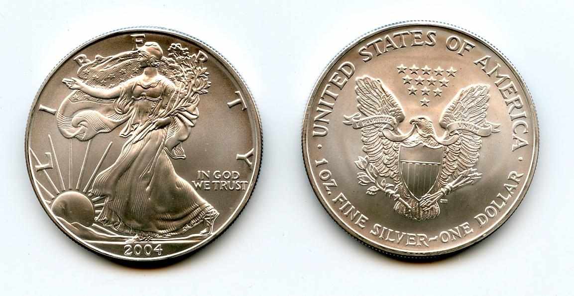 Appraisal: Silver Eagles Each is fully frosty and essentially defect-free as