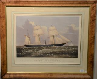 Appraisal: Currier Ives hand colored lithograph To James Gordon Bennett Esq