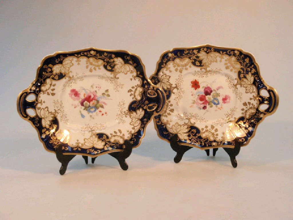 Appraisal: A pair of mid thC Ridgway dessert dishes with pierced