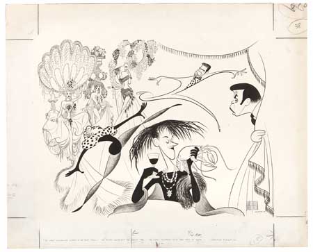 Appraisal: AL HIRSCHFELD Ziegfeld Follies with Beatrice Lillie in foreground Pen