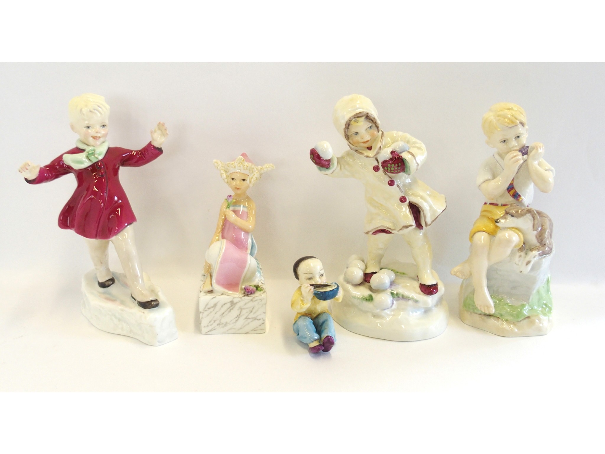 Appraisal: Five Royal Worcester figures including December June January Magnolia Bud