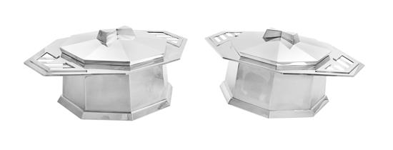 Appraisal: Sale Lot A Pair of Frank Lloyd Wright Designed Silver