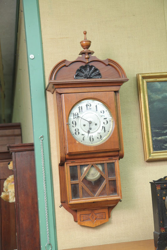 Appraisal: GERMAN REGULATOR WALL CLOCK Eight day time strike with brass