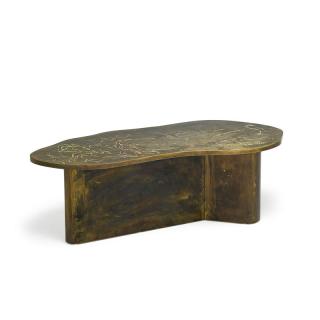 Appraisal: PHILIP AND KELVIN LaVERNE Coffee table PHILIP LaVERNE - KELVIN