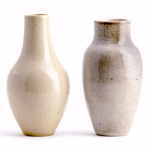 Appraisal: CHELSEA KERAMIC ART WORKS Two baluster vases one covered in