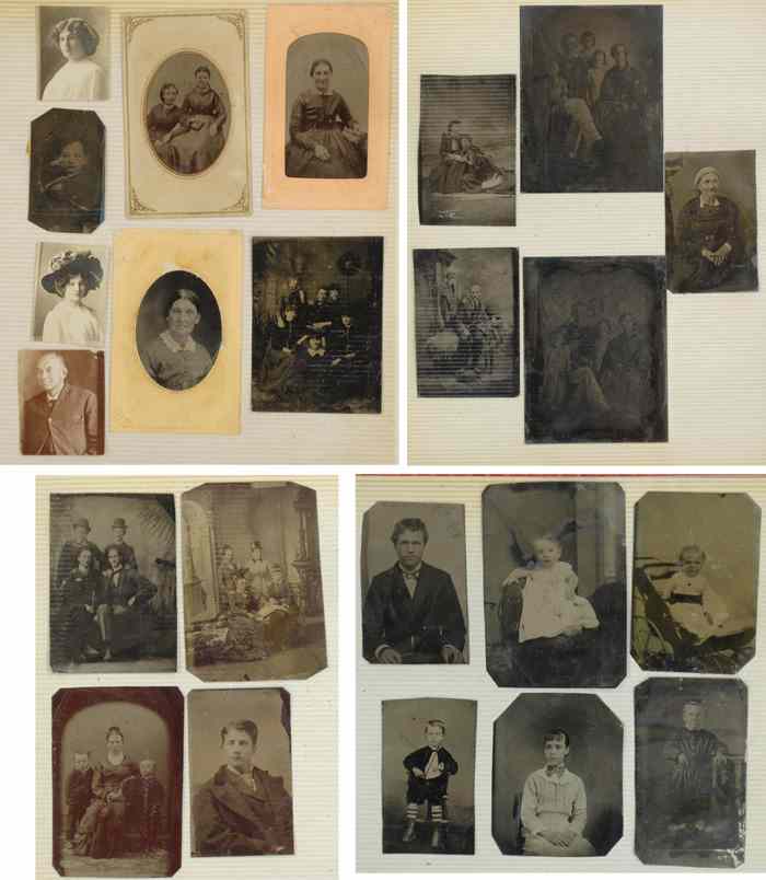 Appraisal: AN ESTATE COLLECTION OF APPROXIMATELY FIFTY TIN TYPES and or