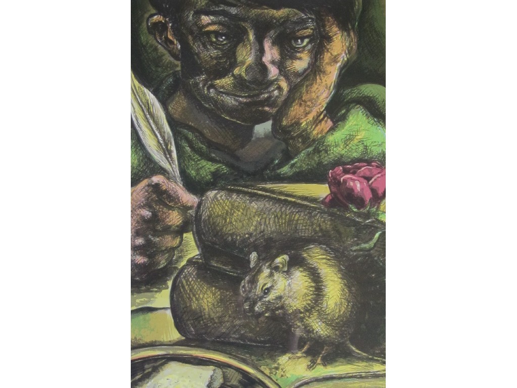 Appraisal: PETER HOWSON OBE b THE FIELD MOUSE Lithograph artist's proof