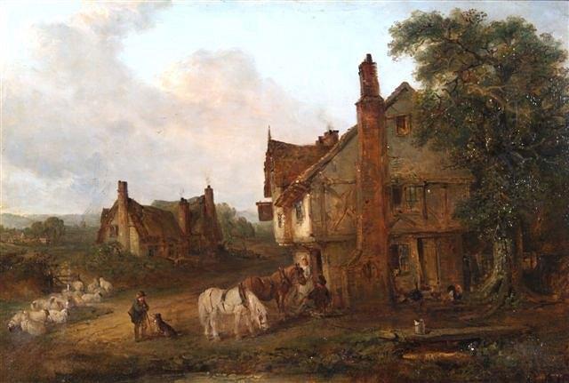 Appraisal: ATTRIBUTED TO EDWIN FREDERICK HOLT British - Halt at an