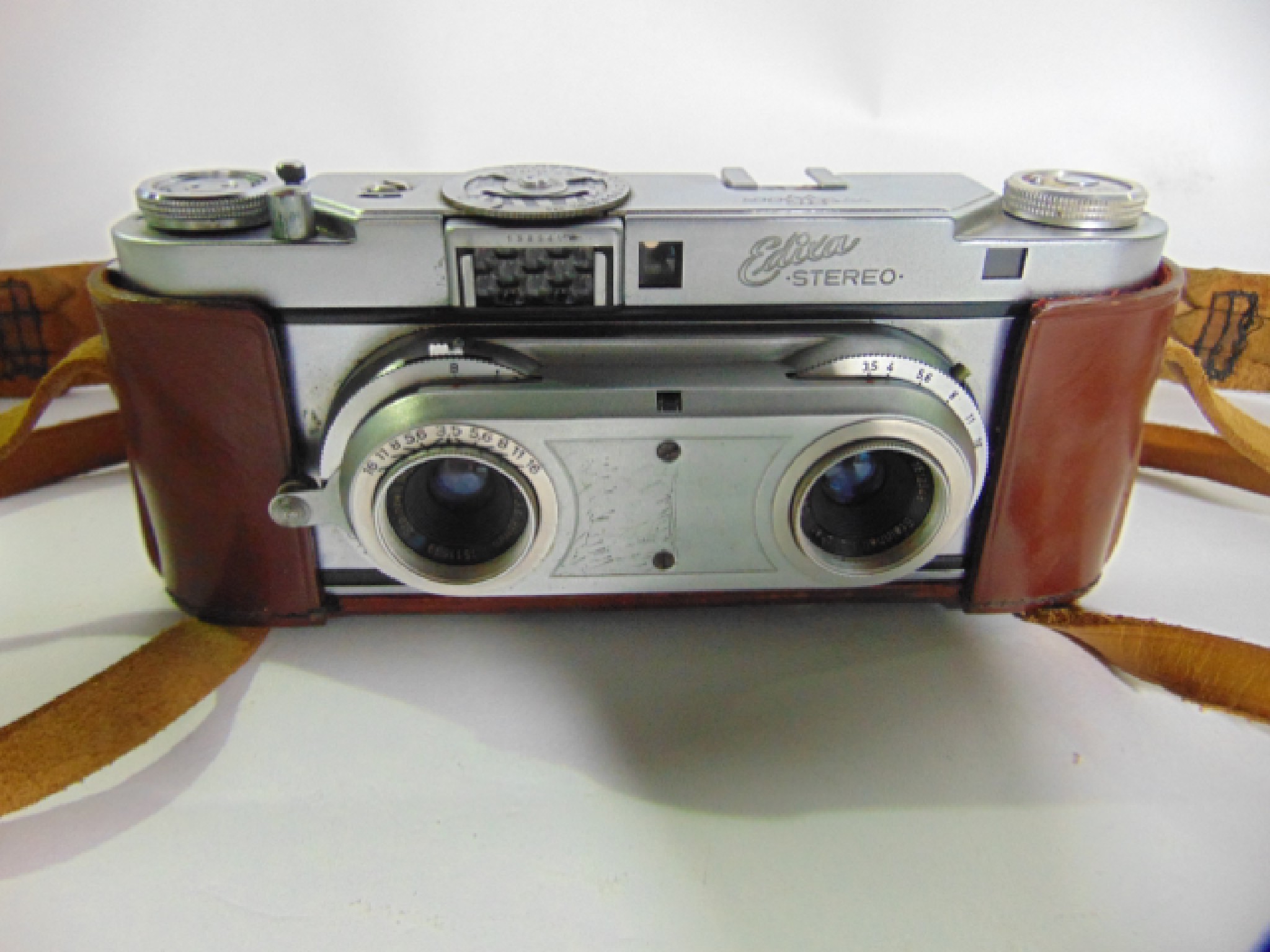 Appraisal: A th century leather cased Wirgin Edixa stereo A camera