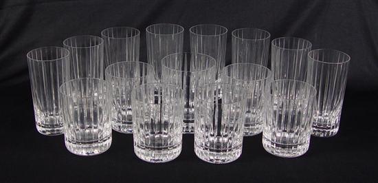 Appraisal: Baccarat Harmonie Pattern Crystal Eight tumblers six highballs and one