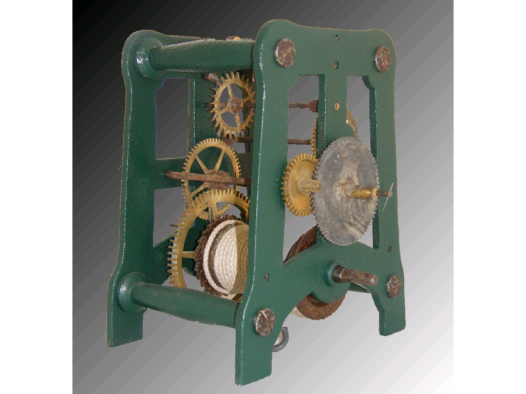 Appraisal: Single train turret clock the four pillar movement within a