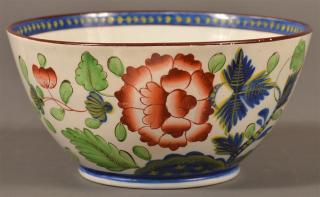 Appraisal: Gaudy Dutch Carnation Pattern Waste Bowl Gaudy Dutch Carnation Pattern