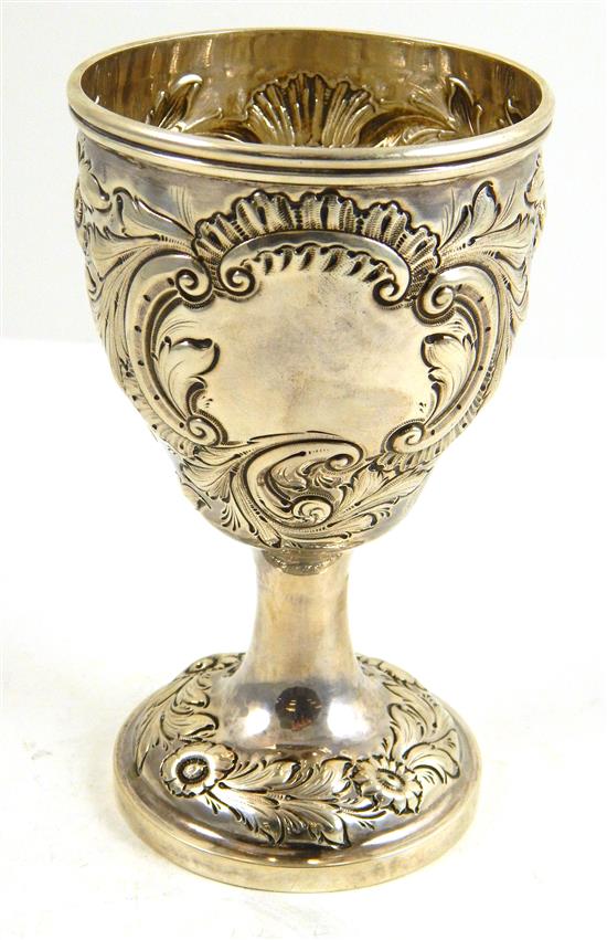 Appraisal: SILVER J E Caldwell Philadelphia goblet c floral and foliate