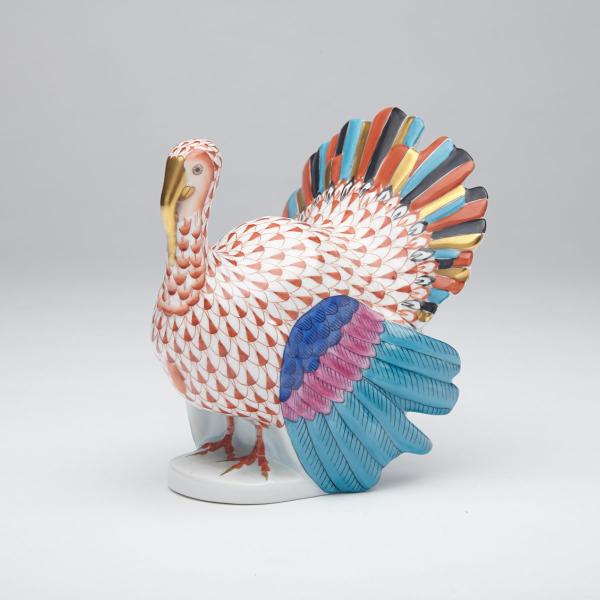 Appraisal: Herend Model of a Turkey th century brightly coloured and