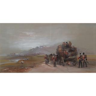 Appraisal: George Bryant Campion British - Baggage Wagon Approaching Rye Sussex