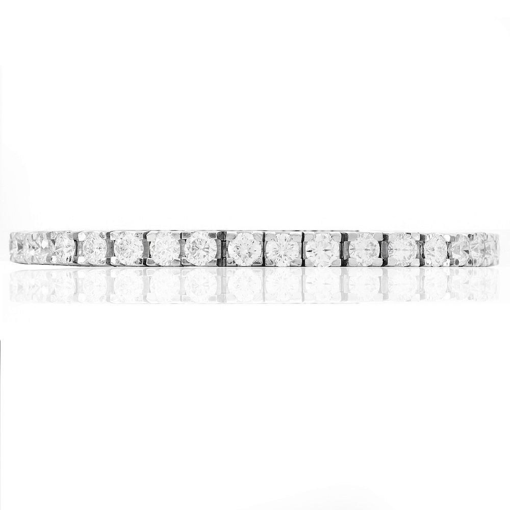 Appraisal: - ct Diamond and K Gold Line Bracelet Approx -