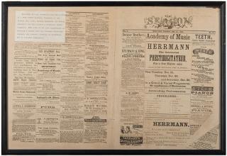 Appraisal: Herrmann Alexander Hermann the Celebrated Prestidigitateur New York Newsletter advertising