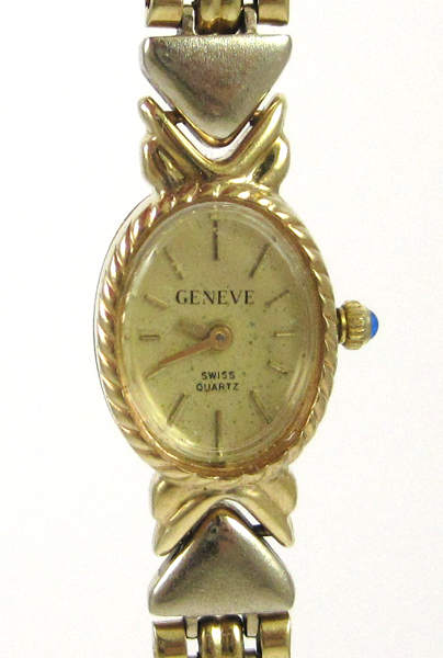 Appraisal: LADY'S FOURTEEN KARAT GOLD WRIST WATCH Swiss quartz movement K