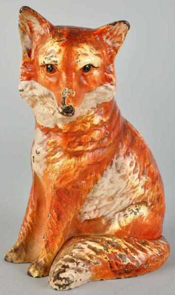 Appraisal: Cast Iron Hubley Fox Doorstop Description Full figure three-piece casting