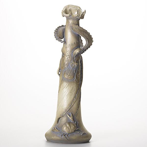 Appraisal: RIESSNER STELLMACHER KESSELAmphora ceramic vase with octopus and crabRestoration to