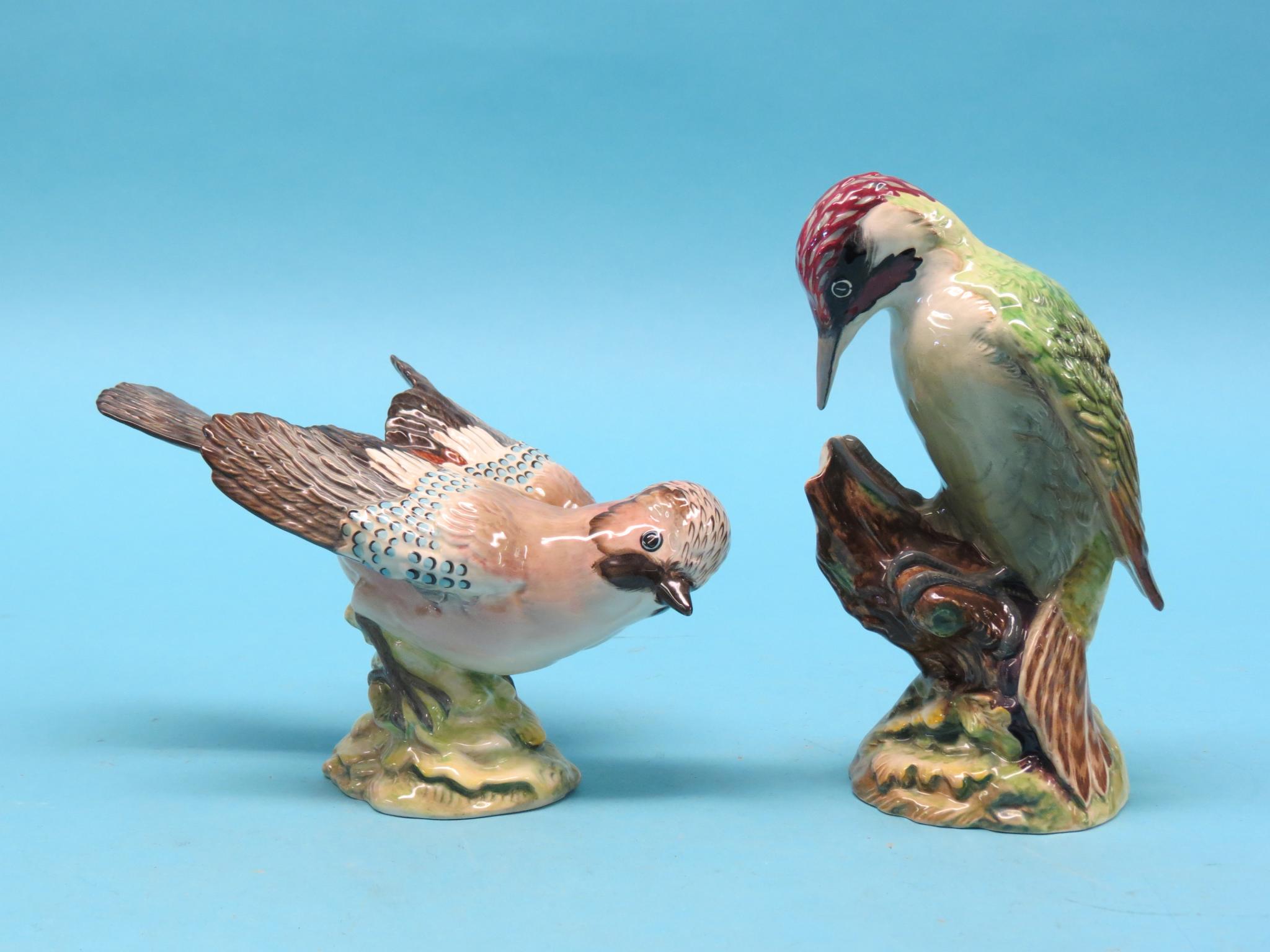 Appraisal: Two Beswick bird models Woodpecker and Jay