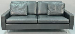 Appraisal: COR Conseta leather sofa with ottoman lg in COR Conseta